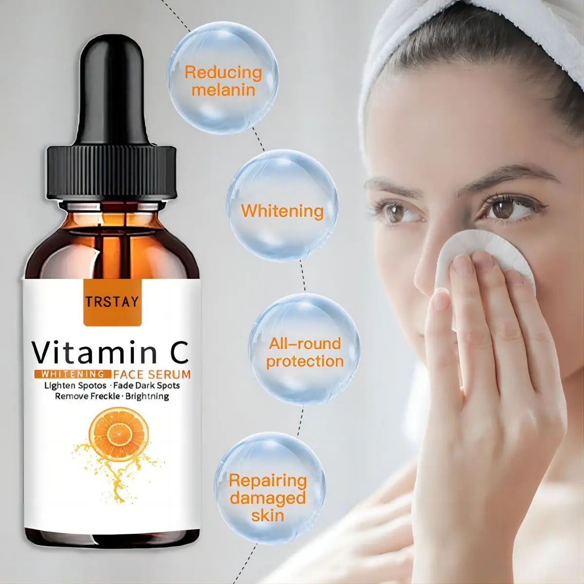 TRSTAY Vitamin C Serum For Face Moisturizing Brightens Skin Repair