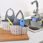 Storage Drain Basket Kitchen Sink Holder Adjustable Soap Sponge