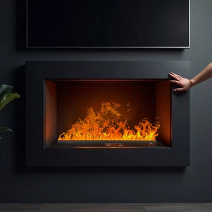 Flame 3d Electric Fireplace with Auto Water Control and Remote