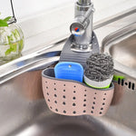 Storage Drain Basket Kitchen Sink Holder Adjustable Soap Sponge