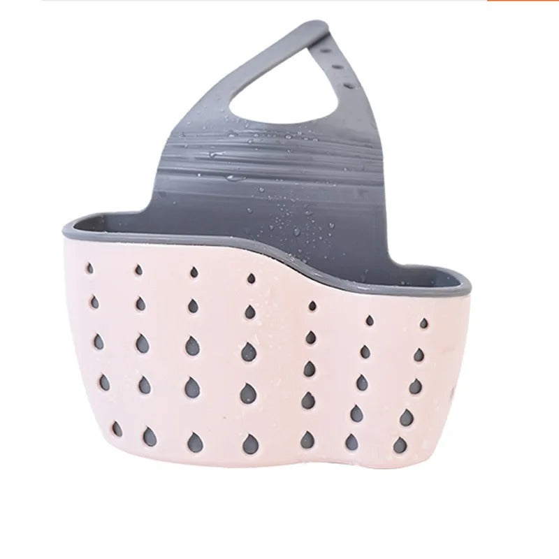 Storage Drain Basket Kitchen Sink Holder Adjustable Soap Sponge