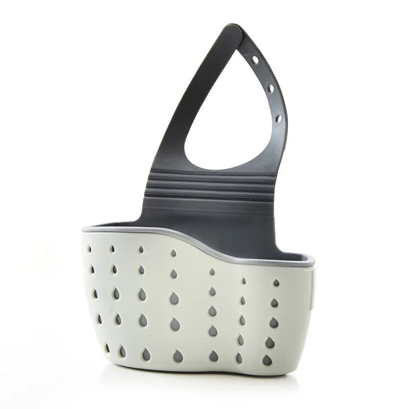 Storage Drain Basket Kitchen Sink Holder Adjustable Soap Sponge